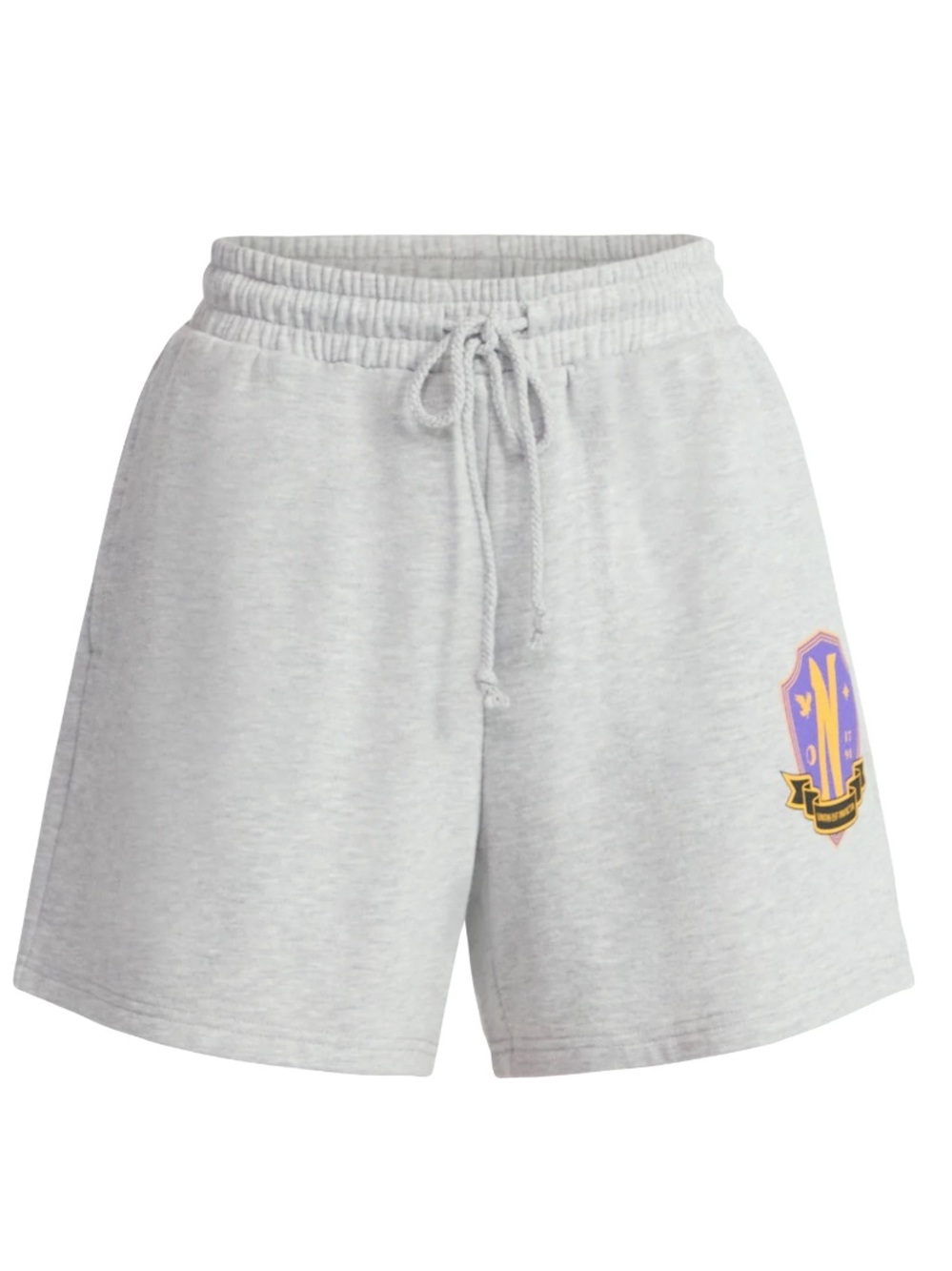 Wednesday Addams Women's Graphic Shorts, Nevermore Crest